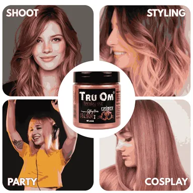 TRUOM Temporary Hair Color Wax for Men and Women 1 Day 1 Wash Perfect Hair Styling Rose Gold thumbnail 2