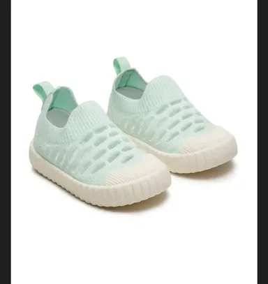 Cloudy Toddlers First Step Shoes - Sea Green- boys and girls thumbnail 1