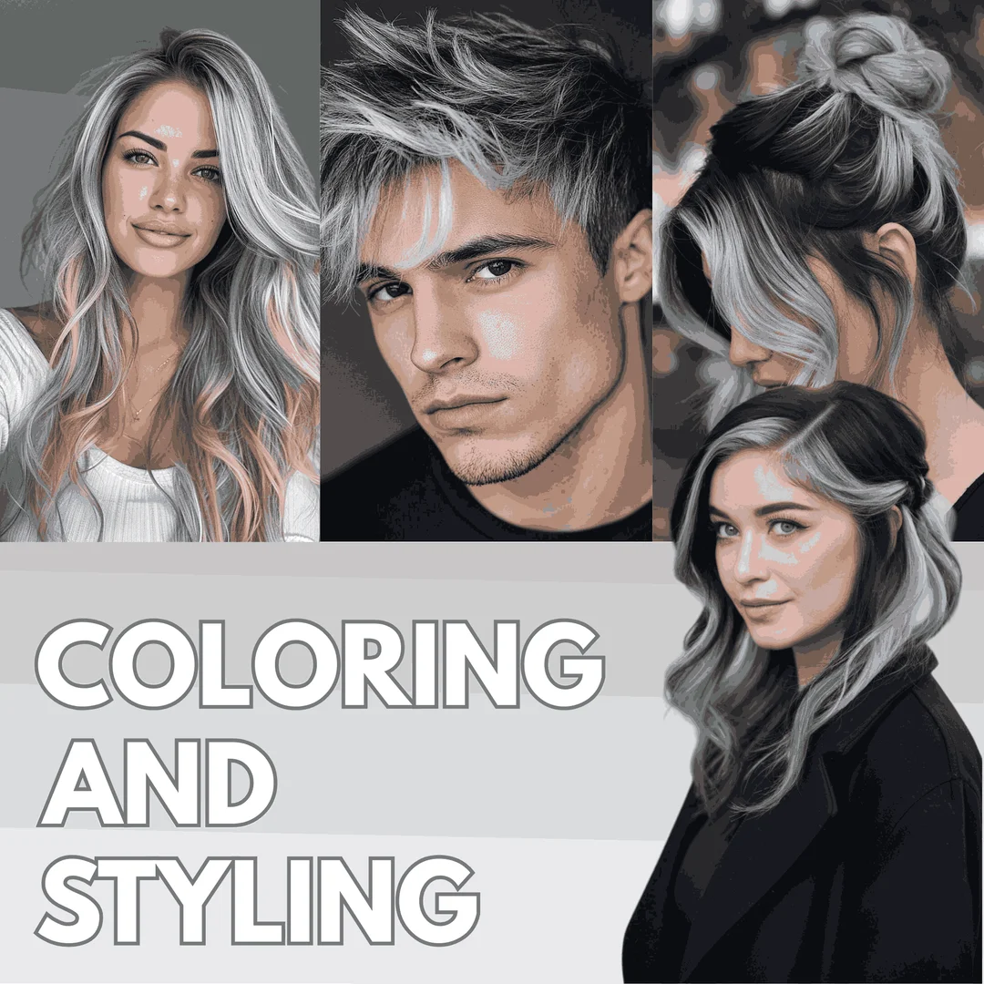 TRUOM Temporary Hair Color Wax for Men and Women 1 Day 1 Wash Perfect Hair Styling Silver Gray image 4