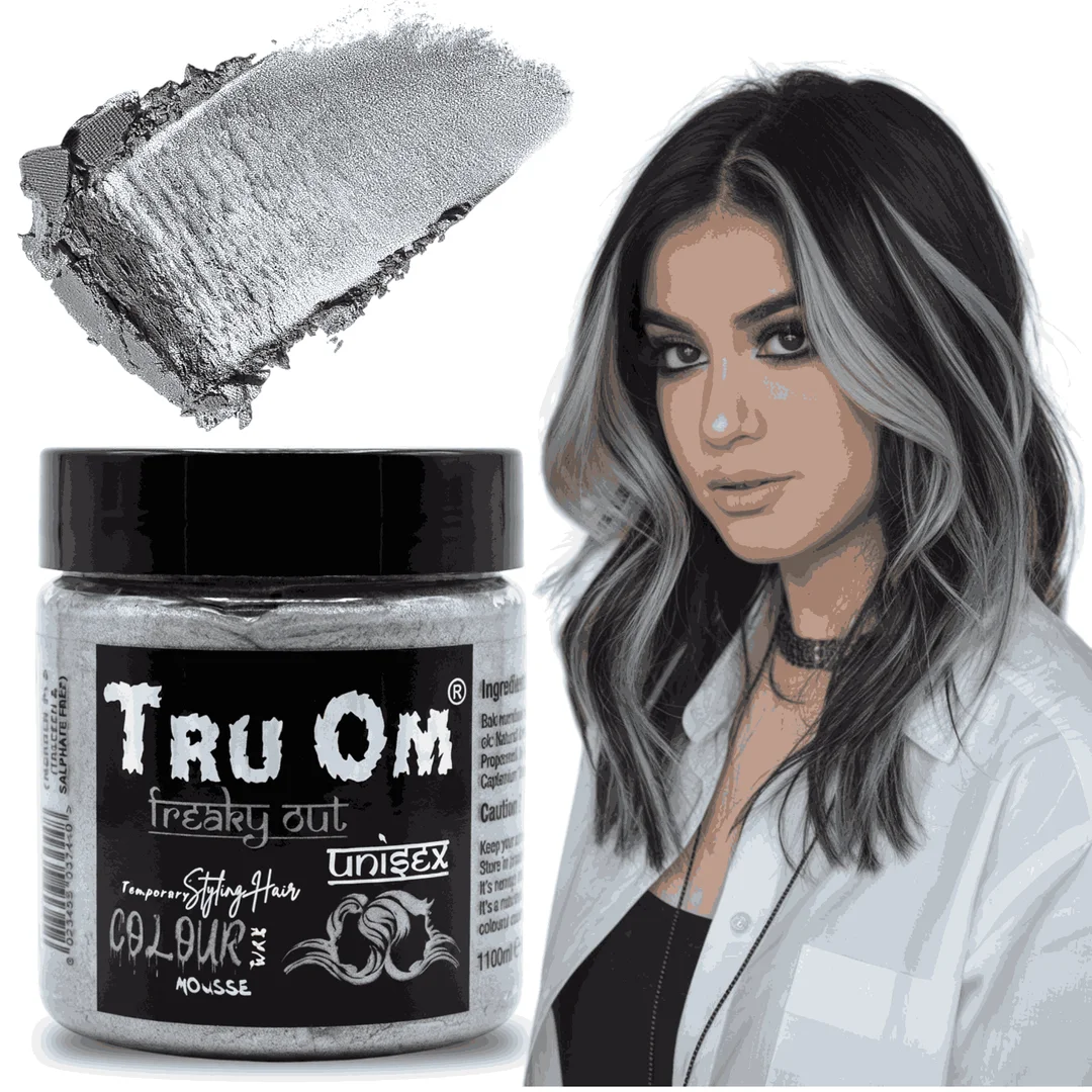 TRUOM Temporary Hair Color Wax for Men and Women 1 Day 1 Wash Perfect Hair Styling Silver Gray image 1