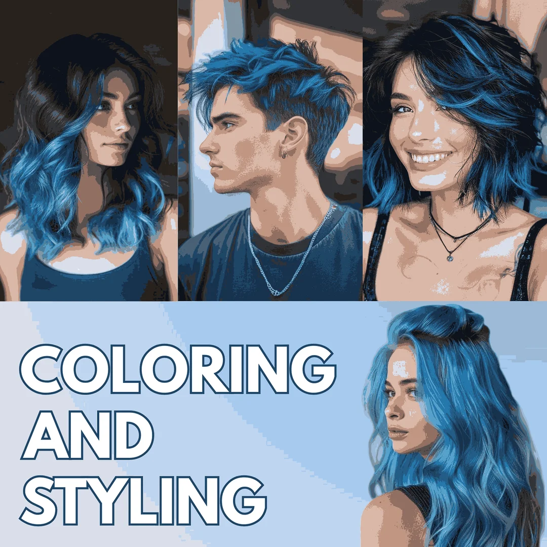 TRUOM Temporary Hair Color Wax for Men and Women 1 Day 1 Wash Perfect Hair Styling Sky Blue image 5