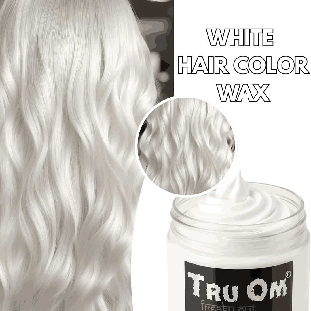 TRUOM Temporary Hair Color Wax for Men and Women 1 Day 1 Wash Perfect Hair Styling Chalk White image 2