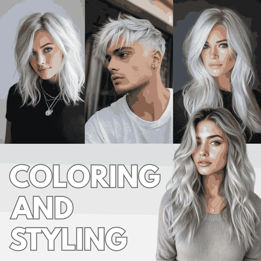 TRUOM Temporary Hair Color Wax for Men and Women 1 Day 1 Wash Perfect Hair Styling Chalk White image 5