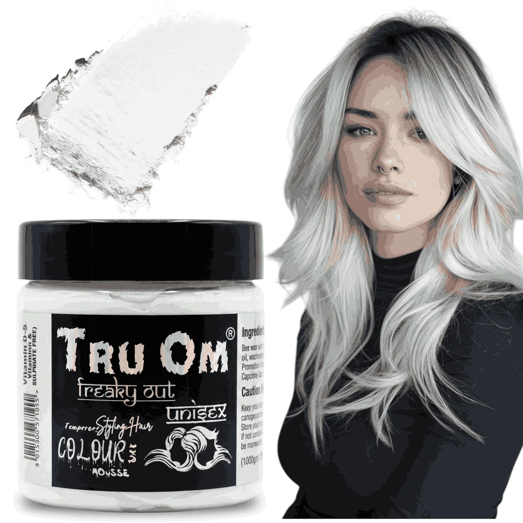 TRUOM Temporary Hair Color Wax for Men and Women 1 Day 1 Wash Perfect Hair Styling Chalk White image 1