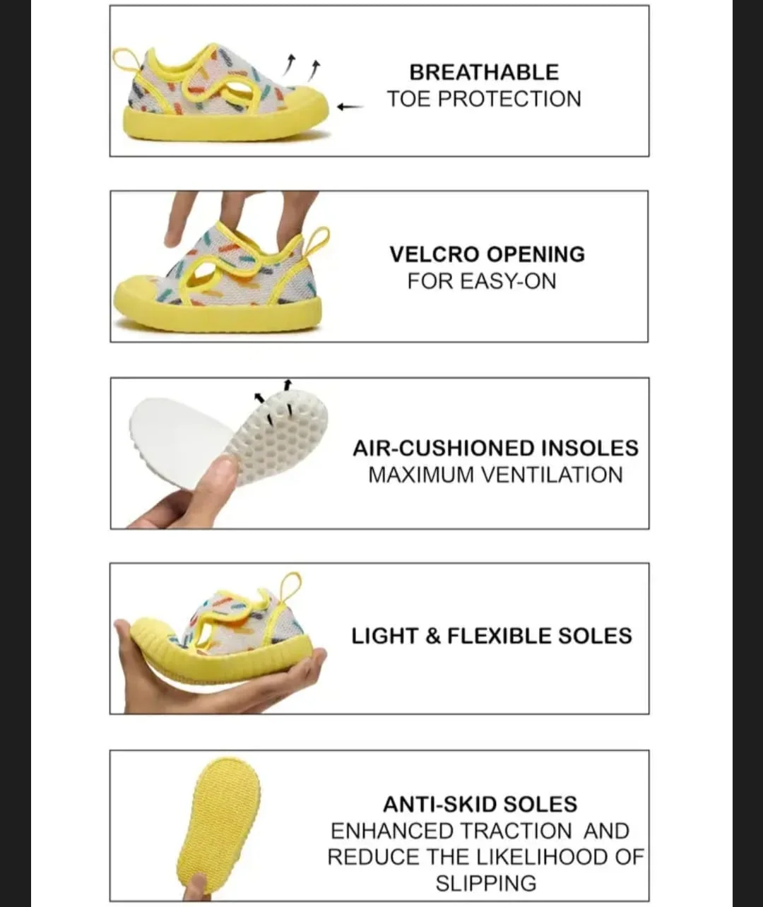 Premium Confetti Toddlers Walking Shoes for Boys Girls Mesh Breathable Anti‑Skid First Step Everyday Outdoor Indoor Pre Walker Shoes India image 4