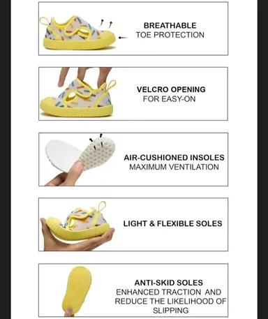 Premium Confetti Toddlers Walking Shoes for Boys Girls Mesh Breathable Anti‑Skid First Step Everyday Outdoor Indoor Pre Walker Shoes India thumbnail 3