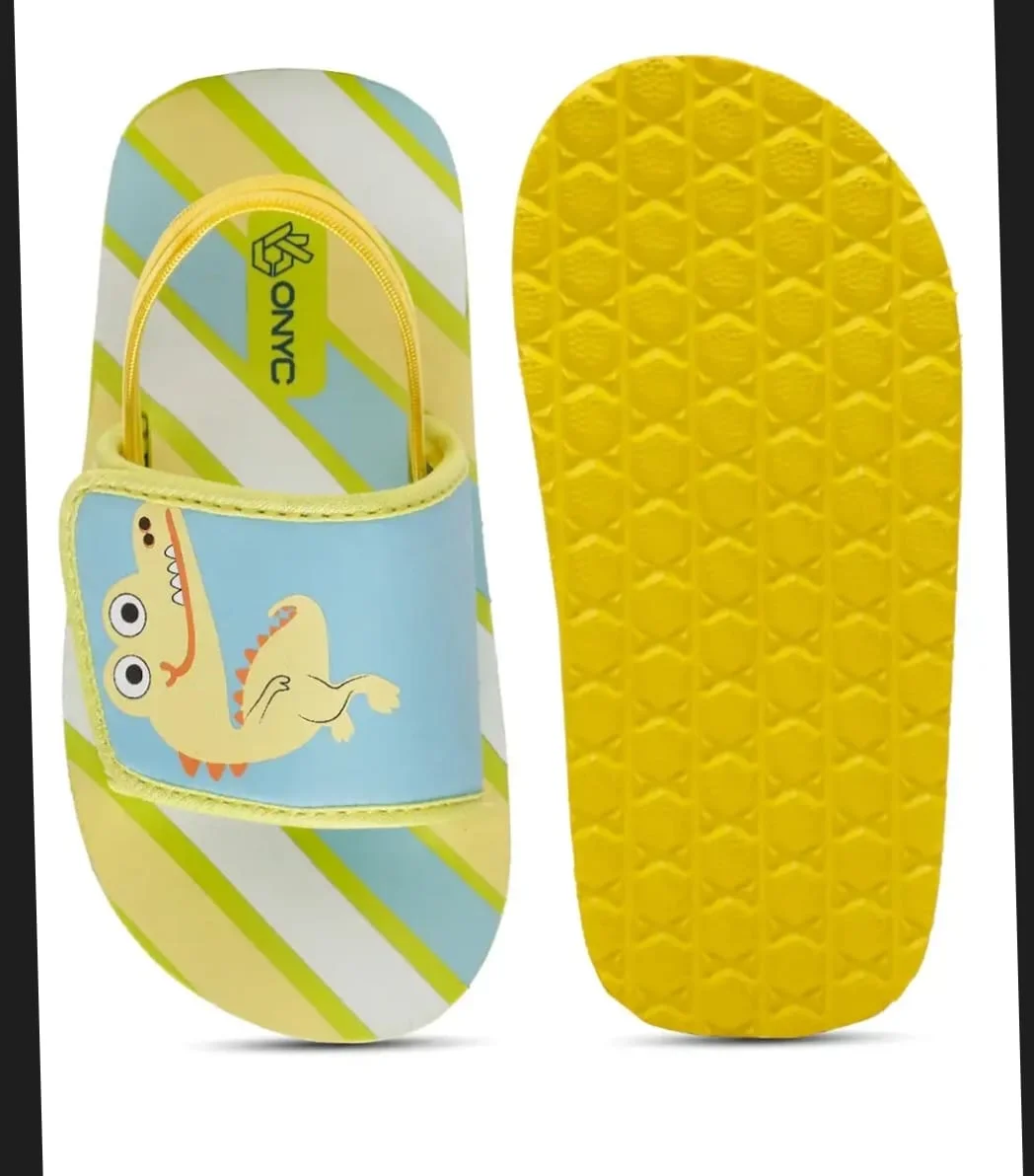 Comfortable Crocodile Kids Sliders with Cartoon Design | Anti‑Slip EVA Open Toe Beach Pool Footwear | Lightweight Toddler Boys Girls Slides image 2