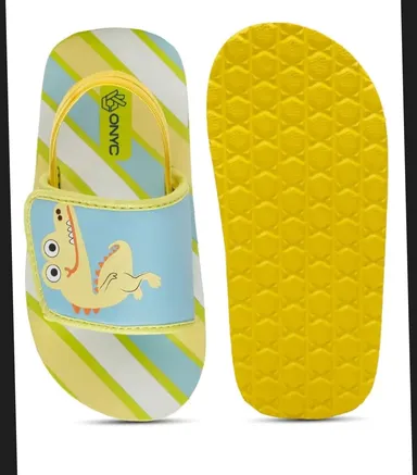 Comfortable Crocodile Kids Sliders with Cartoon Design | Anti‑Slip EVA Open Toe Beach Pool Footwear | Lightweight Toddler Boys Girls Slides thumbnail 1
