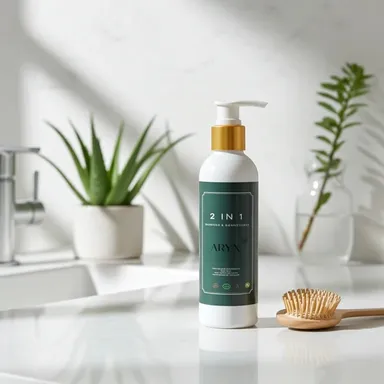 ARYX 2‑in‑1 Aloe Vera & Neem Anti‑Dandruff Shampoo with Conditioner – Herbal Scalp Care, Hair Fall Control, Paraben Free Herbal Hair Cleanser for All Hair Types thumbnail 1