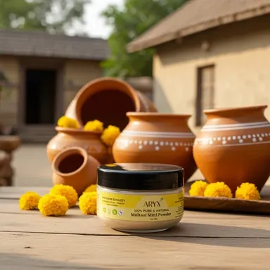 ARYX Multani Mitti Powder 100 GM Natural Oil Control & Deep Cleansing Face Pack for Oily Skin | Pure Fuller’s Earth Clay Face Mask for Acne, Pore Detox & Glow thumbnail 1