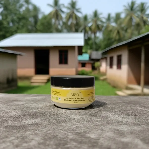 ARYX Multani Mitti Powder 100 GM Natural Oil Control & Deep Cleansing Face Pack for Oily Skin | Pure Fuller’s Earth Clay Face Mask for Acne, Pore Detox & Glow image 1