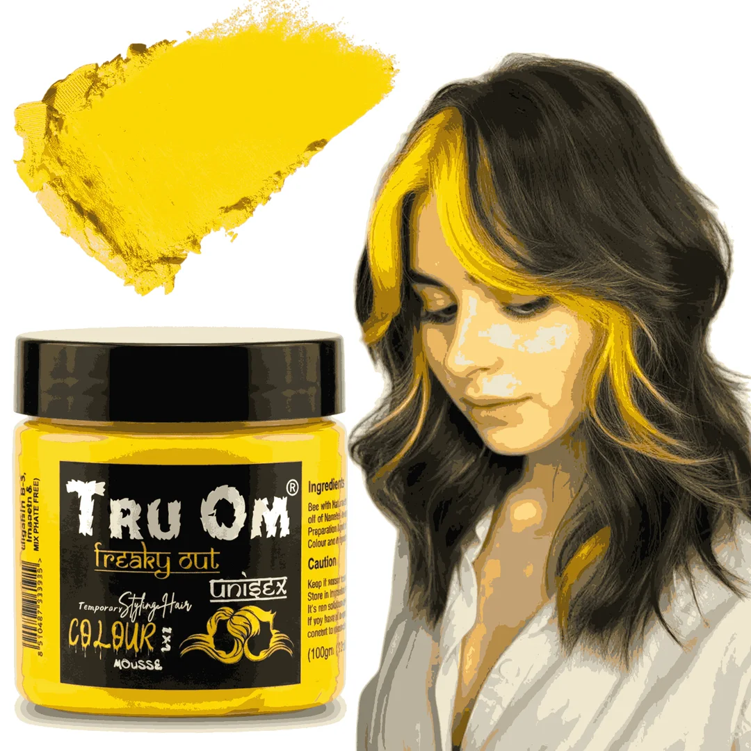 TRUOM Temporary Hair Color Wax for Men and Women 1 Day 1 Wash Perfect Hair Styling Yellow image 1