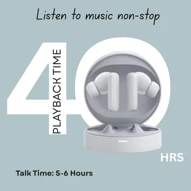 VelonPro TWS 40H Playtime, 12mm Drivers, Low Lantcy & 6HD mics Voice Assistant Bluetooth Earbuds thumbnail 3