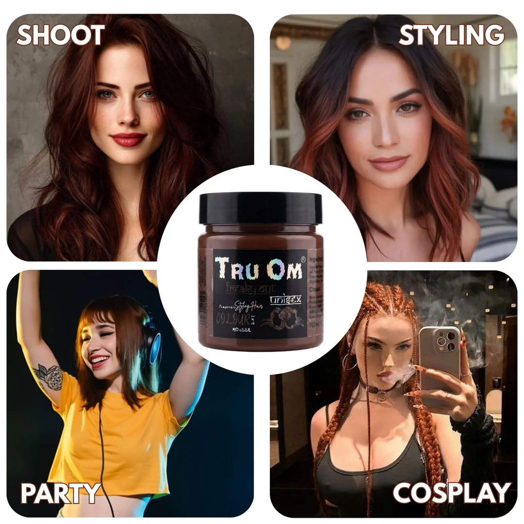 TRUOM Temporary Hair Color Wax for Men and Women 1 Day 1 Wash Perfect Hair Styling Choco Brown image 2