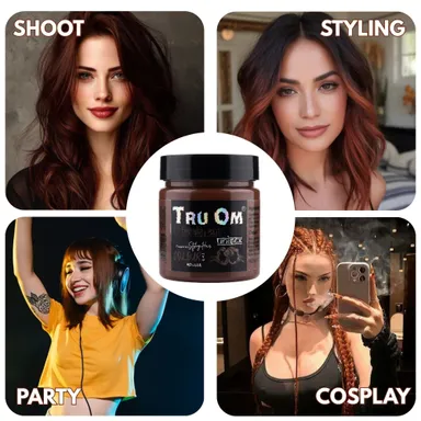 TRUOM Temporary Hair Color Wax for Men and Women 1 Day 1 Wash Perfect Hair Styling Choco Brown thumbnail 1