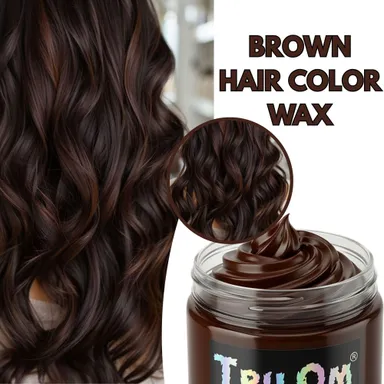 TRUOM Temporary Hair Color Wax for Men and Women 1 Day 1 Wash Perfect Hair Styling Choco Brown thumbnail 2