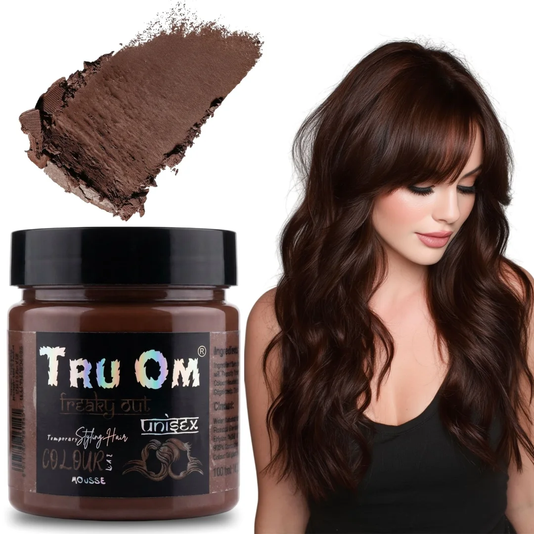 TRUOM Temporary Hair Color Wax for Men and Women 1 Day 1 Wash Perfect Hair Styling Choco Brown image 1