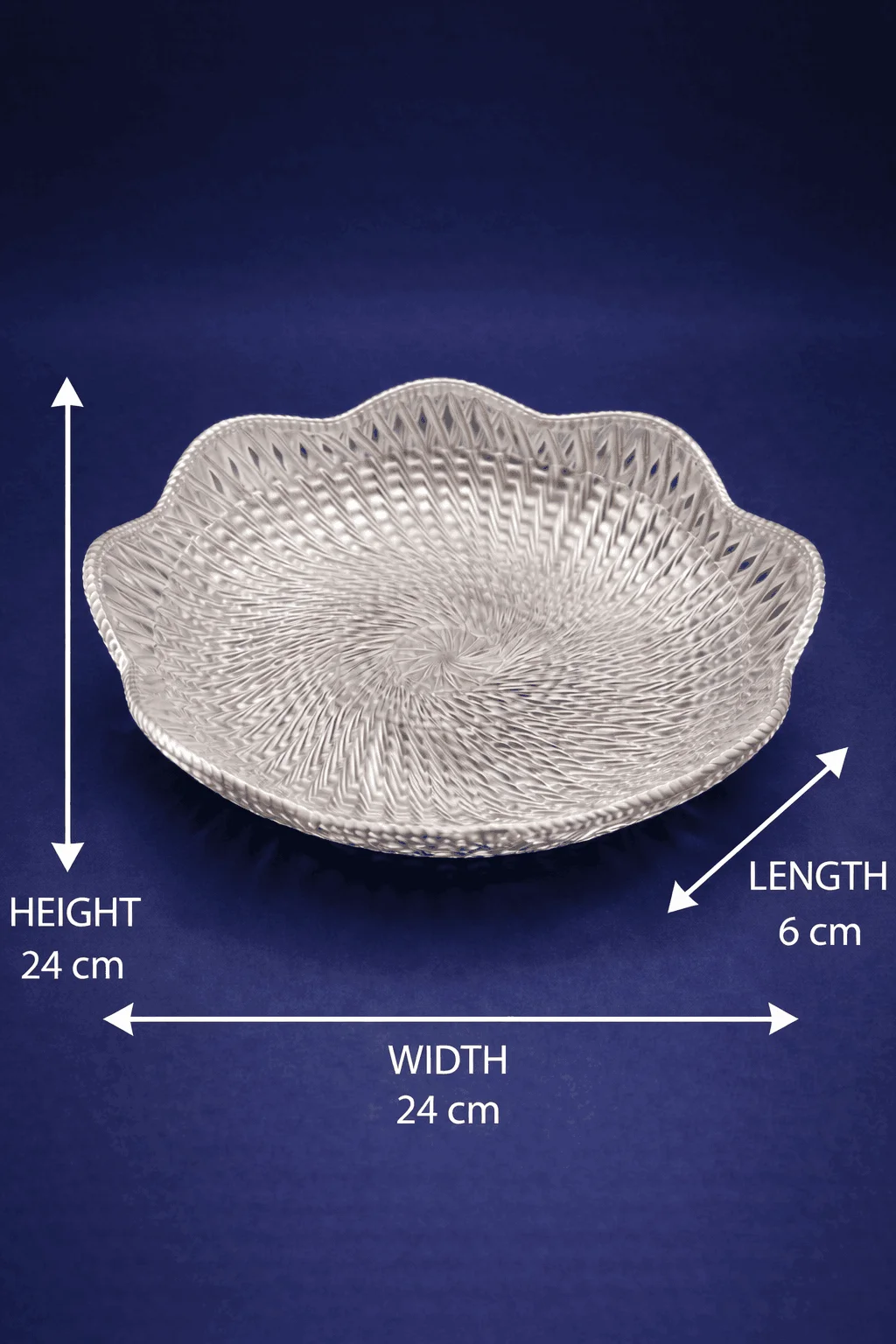 Multipurpose Silver Finish Plastic Bowl | Decorative Dry Fruit & Prasad Bowl | Home & Festival Table Decor image 2