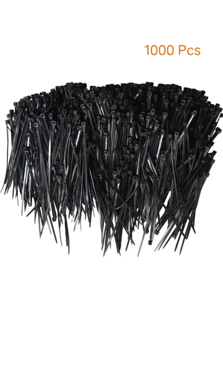 Heavy Duty Black Nylon Cable Tie Self Locking Zip Tie for Electrical Wire Bundling Home Office Industrial Cable Management Fastener image 1