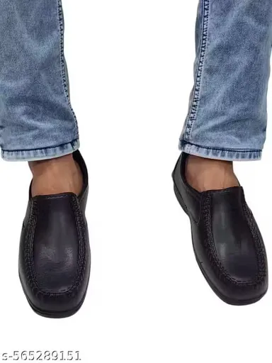 Men’s Waterproof Casual Slip-On Shoes – Black (Rubber/Plastic) Size 8 thumbnail 0