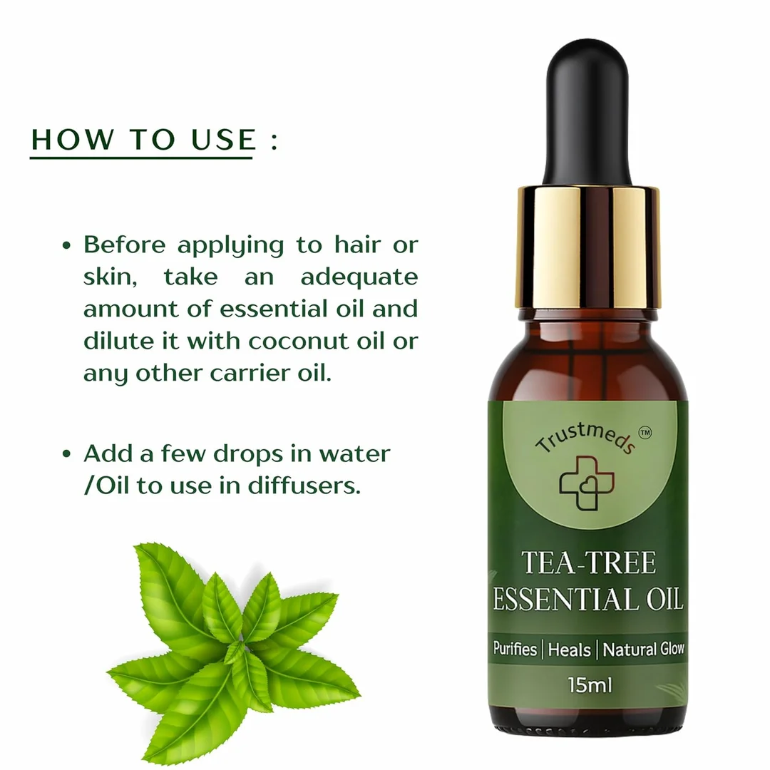 Trustmeds Energy Hair Oil Combo Pack of 2 with Rosemary and Tea Tree Essential Oils for Hair Growth, Dandruff Control, Anti Hair Fall, Scalp Nourishment for Men and Women in India Rosemary + Tea Tree Essential Oil Combo Pack of 2 270 ML image 7