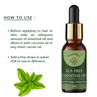 Trustmeds Energy Hair Oil Combo Pack of 2 with Rosemary and Tea Tree Essential Oils for Hair Growth, Dandruff Control, Anti Hair Fall, Scalp Nourishment for Men and Women in India Rosemary + Tea Tree Essential Oil Combo Pack of 2 270 ML thumbnail 6