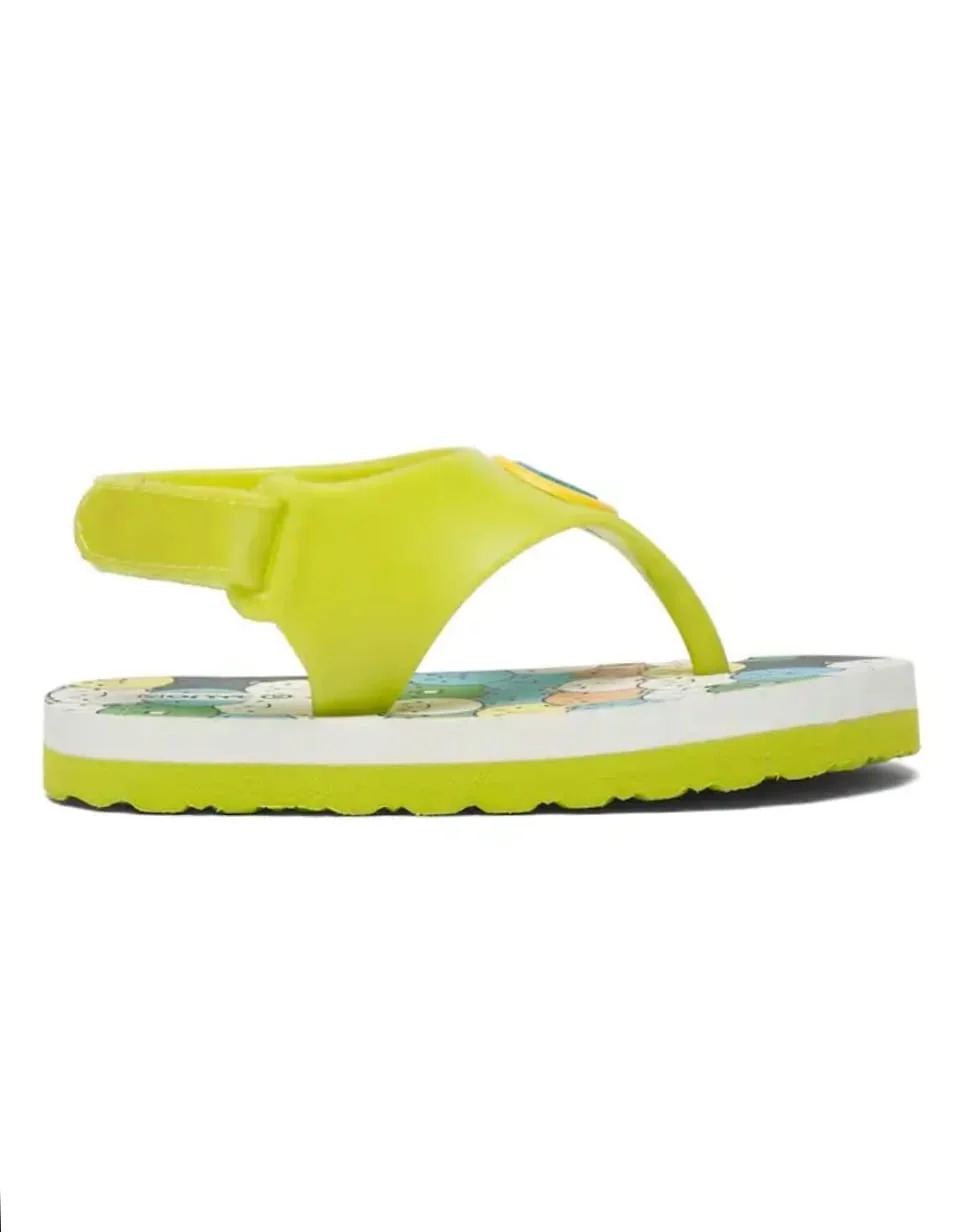 Premium Pumpkin Candy Flip‑flops for Toddlers Boys EVA Summer Kids Sandals Adjustable Back Strap Neon Green Comfortable Beach Everyday Wear Shoes image 4