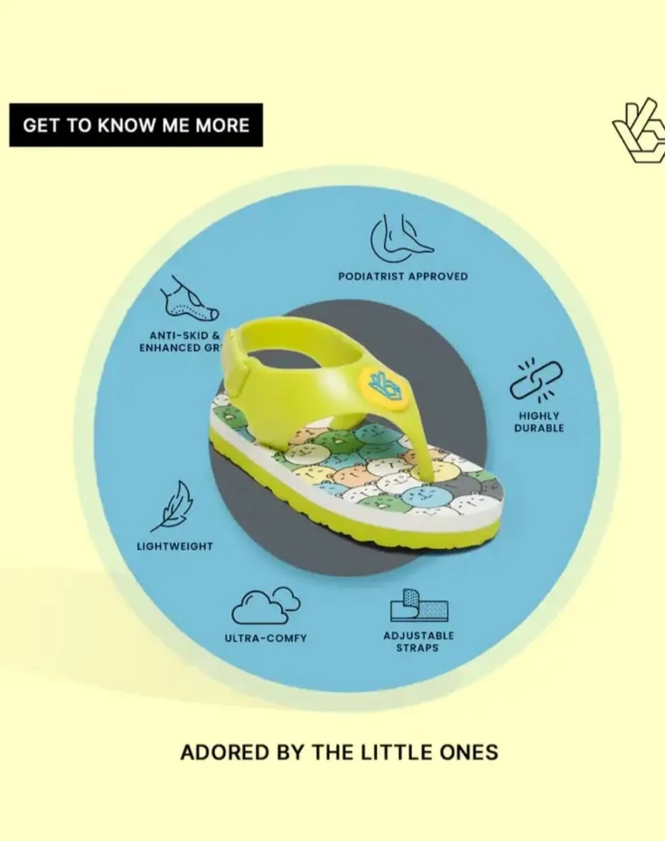 Premium Pumpkin Candy Flip‑flops for Toddlers Boys EVA Summer Kids Sandals Adjustable Back Strap Neon Green Comfortable Beach Everyday Wear Shoes image 5