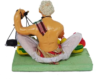 Handmade  vegetable seller  Handicraft Figurine | Traditional Decorative Showpiece for Home & Office | Cultural Gift Item Golu dolls thumbnail 1