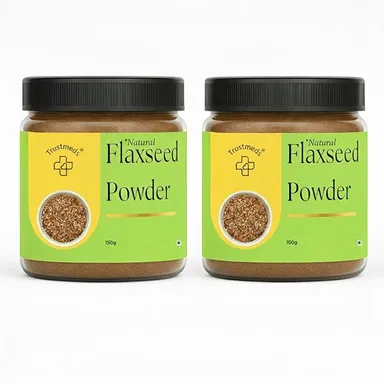 Trustmeds Ground Flaxseed Powder 300g (2×150g) | High Omega‑3 Alsi Powder for Heart Health Gut Digestion Weight Management Antioxidants & Fibre Superfood Natural Plant Nutrition 2 Jar Pack – 150g Each (Total 300g) 270 ML thumbnail 0