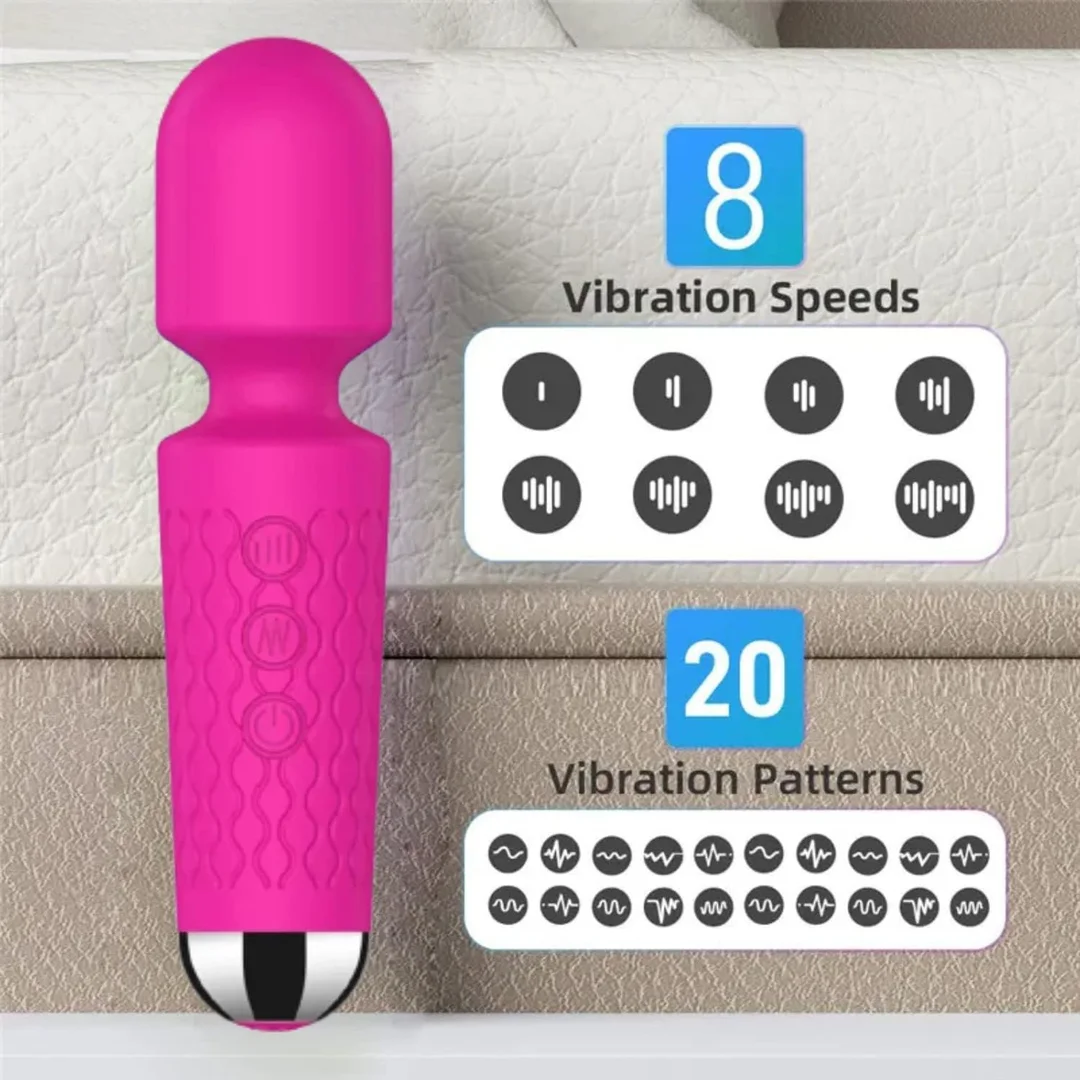 Personal Massager For Women | 20 Vibration Modes, USB Rechargeable, Waterproof, Medical Grade Silicone, 3 Months Warranty | Handheld Electric Body Massager | Full Body Massager For Pain Relief image 3