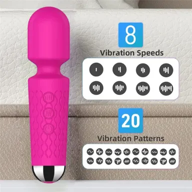Personal Massager For Women | 20 Vibration Modes, USB Rechargeable, Waterproof, Medical Grade Silicone, 3 Months Warranty | Handheld Electric Body Massager | Full Body Massager For Pain Relief thumbnail 2