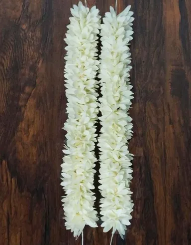 Artificial Jasmine Mogra Flower Hair Gajra, Garland Juda Decoration Phool for Women, Hair Accessories Realistic Juda Bun Mallipoo (White) thumbnail 1