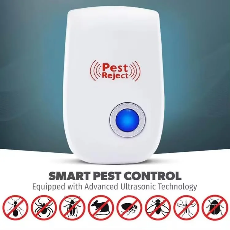 Ultrasonic Pest Repellent to Repel Rats, Cockroach, Mosquito, Home Pest and Rodent Repelling Aid for Mosquito, Cockroaches, Ants Spider Insect Pest Control Electric (White-Blue) image 3