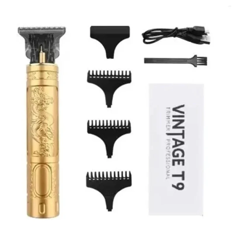 T9 Vintage Hair Trimmer Salon Series | Fully Waterproof Professional Trimmer, 60-Minute Runtime, 4 Length Settings, Battery Powered image 2
