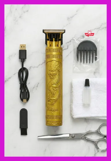 T9 Vintage Hair Trimmer Salon Series | Fully Waterproof Professional Trimmer, 60-Minute Runtime, 4 Length Settings, Battery Powered thumbnail 0