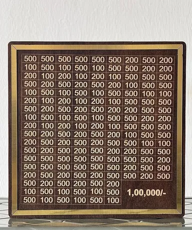 Premium Wooden Money Bank with Number Grid Design for Kids Adults | Decorative Savings Box Puzzle Chart, Educational Financial Goal Tracker for Home Office thumbnail 1