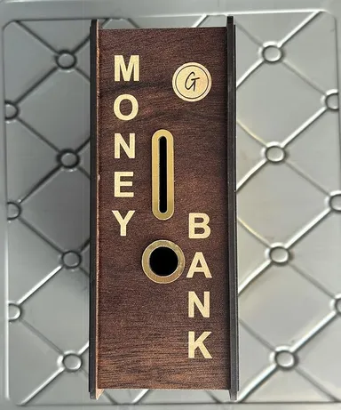 Premium Wooden Money Bank with Number Grid Design for Kids Adults | Decorative Savings Box Puzzle Chart, Educational Financial Goal Tracker for Home Office thumbnail 2