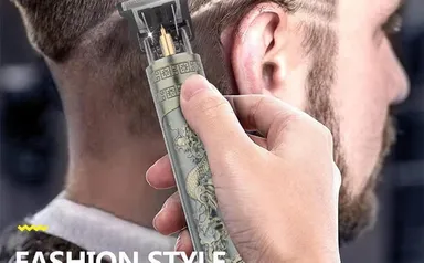 T9 Vintage Hair Trimmer Salon Series Fully Waterproof Professional Hair & Beard Trimmer with 60-Minute Runtime, 4 Length Settings Battery Powered Grooming Machine for Men thumbnail 5