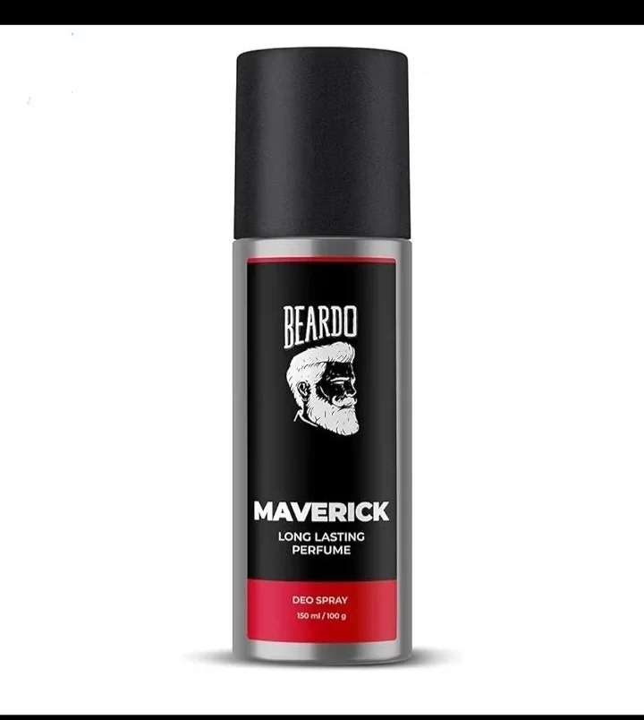 Beardo Maverick Perfume Body Spray 150 ml for Men, Long Lasting Fresh Deo with Oriental Leather Woody Fragrance, Gift for Men, Friends, Daily Grooming, Premium Men’s Deodorant image 1