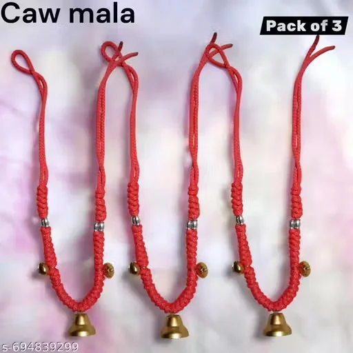 Traditional cow and buffalo mala necklaces|perfect for multiple animals or replacement purposes COMPLETE SET 3|Pack of 3 image 1