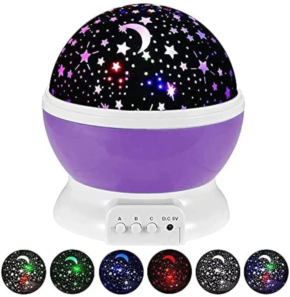 Digital Wave Star Master Lamp Night Light for Kids Teen Girls Boys Women Cute Star Projection Lamp Baby Room Decor Gift for Girlfriend Boyfriend Multicolour LED Night Light with Rotating Star Galaxy Effect image 2