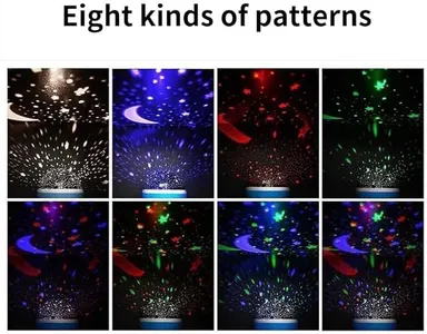 Digital Wave Star Master Lamp Night Light for Kids Teen Girls Boys Women Cute Star Projection Lamp Baby Room Decor Gift for Girlfriend Boyfriend Multicolour LED Night Light with Rotating Star Galaxy Effect thumbnail 5