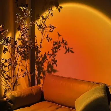 Digital Wave Sunset Lamp Projection 16 Color Changing LED Night Light with Remote Control Romantic Mood Lamp for Bedroom, Family, Couples, Adults and Kids Ambience Lighting, Portable Decorative LED Mood Lamp thumbnail 7