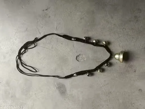 Traditional Cattle Necklace Caw Mala| Handcrafted Durable Black Thread with High-Quality Brass Bells for Farmers, Livestock Owners, and Cattle Adornments image 3