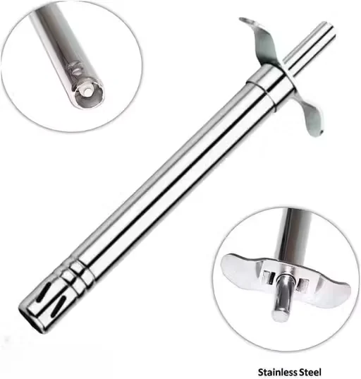 Kitchen Gas Lighter for LPG Stove Manual Spark Ignition Long Handle Stainless Steel Kitchen Lighter Safe Easy Use for Gas Stove Burner Candle and Diya Lighting Tool image 3