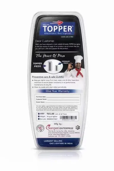 Blue Electronic Expert Gas German Imported Lighter Piezo Quality Soft Spark Topper Touch Water With Warrenty Year thumbnail 2