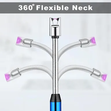 Electric Rechargeable Plasma Gas Lighter for Kitchen LPG Stove Candles Pooja USB C-Type Multipurpose Flexible Windproof Multicolour thumbnail 2