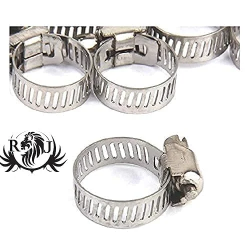Imported Adjustable LPG Hose Pipe Clamp 1.25 Inch Stainless Steel Pack of 4 Gas Nali Connectors for Kitchen Gas Stoves image 3