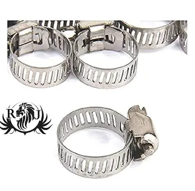 Imported Adjustable LPG Hose Pipe Clamp 1.25 Inch Stainless Steel Pack of 4 Gas Nali Connectors for Kitchen Gas Stoves thumbnail 2